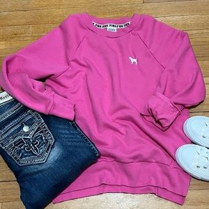 Victorias Secret PINK Dog Legging Crew Sweatshirt